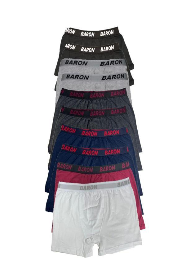 Pi Giyim 10 Adet Ekonomik Likralı Boxer Short - Image 1