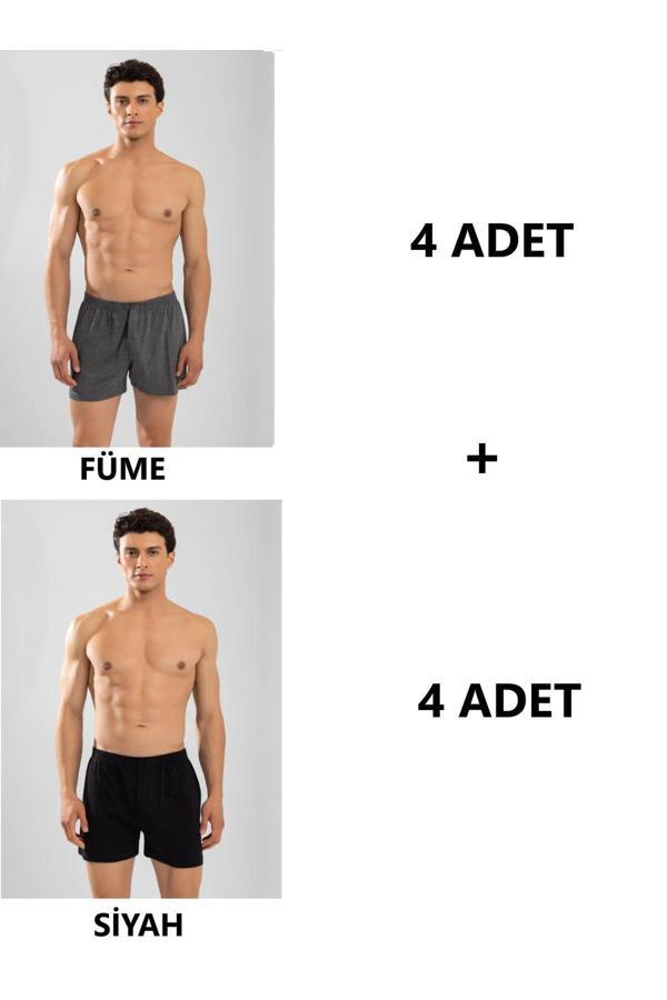 Pi Giyim 8'Li Erkek Penye Havlu Bel Boxer - Image 1