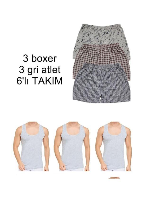 Pi Giyim 6Lı Atlet Boxer Karışık İç Çamaşır Takımı - Image 1