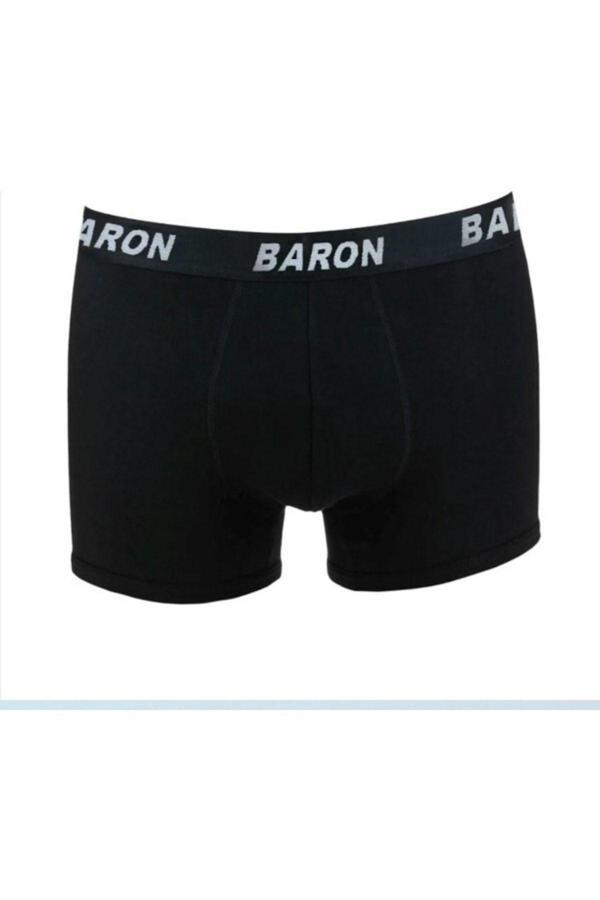 Pi Giyim Erkek Penye Likralı Boxer - Siyah -My001 - Image 1