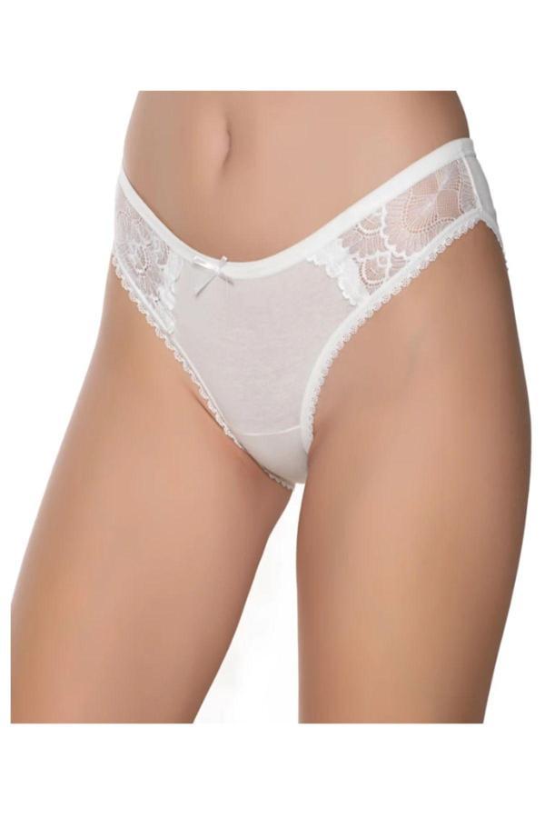 Pi Giyim Kadın Likralı İnce Bel Çift Yanı Dantelli Bikini Külot 6'Lı Paket - Image 1