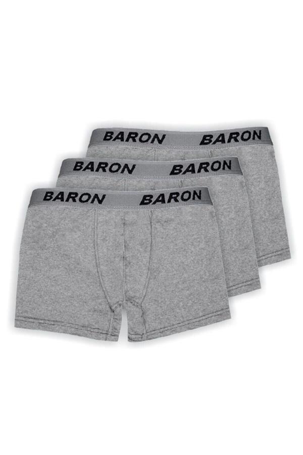 Pi Giyim 6 Adet Likralı Erkek Penye Boxer - Gri -Sr001 - Image 1