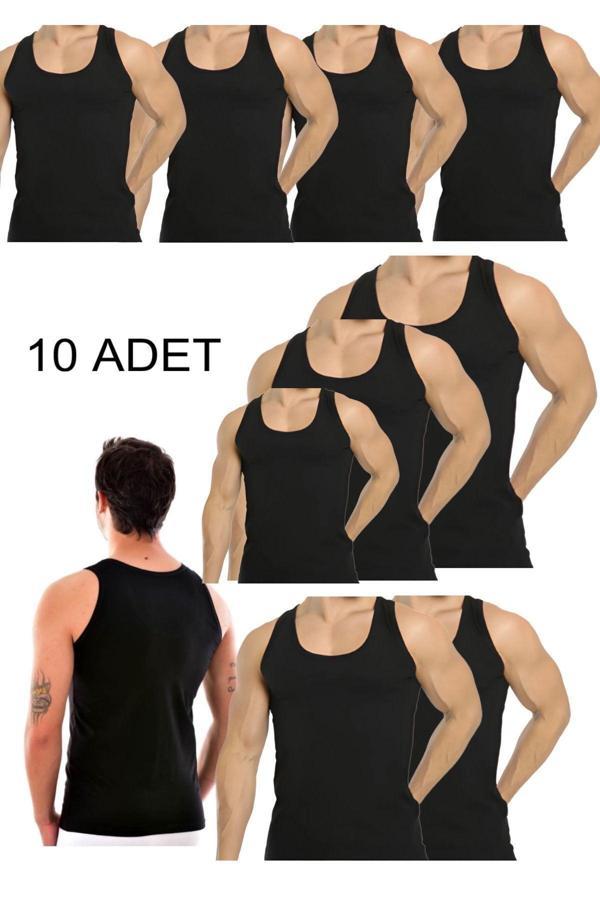 Pi Giyim 10'Lu Siyah Erkek Atlet - Image 1