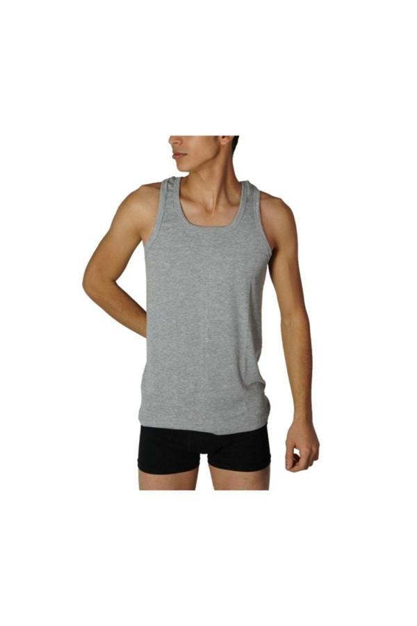 Pi Giyim 3 Adet Nazar Yıldız Erkek Atlet - Gri - Image 1