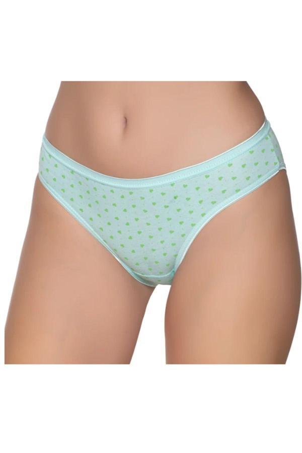 Pi Giyim Kadın Renkli Likralı Kalpli Noktalı Bikini Külot 6'Lı Paket - Image 1