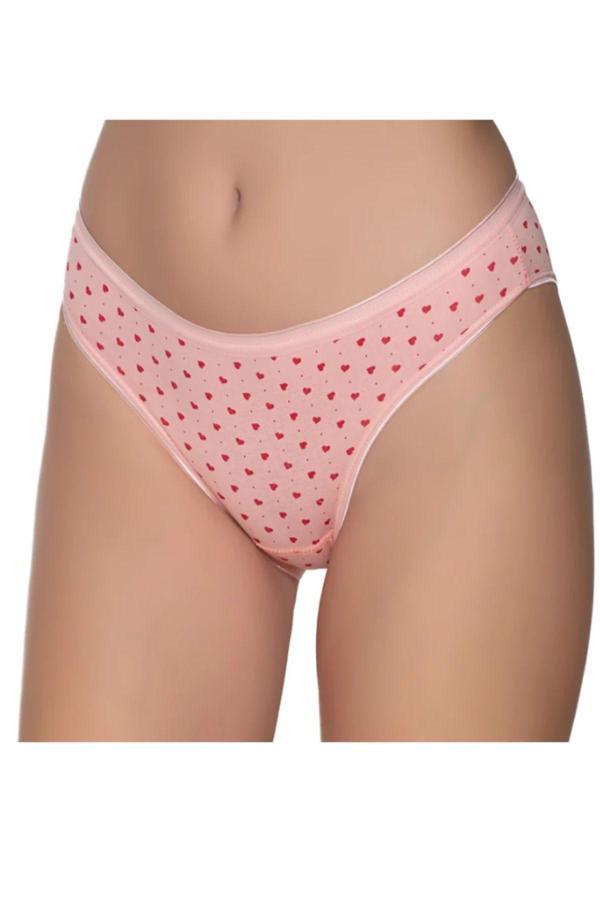 Pi Giyim Kadın Renkli Likralı Kalpli Noktalı Bikini Külot 6'Lı Paket - Image 1