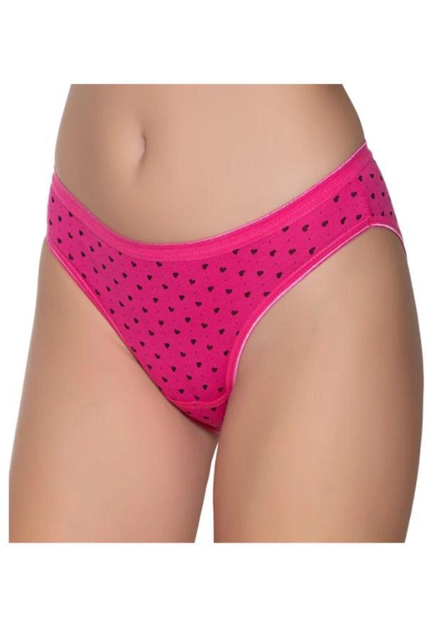 Pi Giyim Kadın Renkli Likralı Kalpli Noktalı Bikini Külot 6'Lı Paket - Image 1