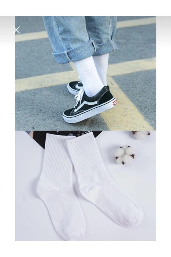 Pi Giyim 4’Lü Unisex Tenis Kolej Çorap - Image 1