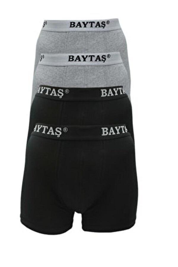 Pi Giyim Pamuklu Ekonomik Likralı Erkek Boxer 6 Lı Siyah - Image 1