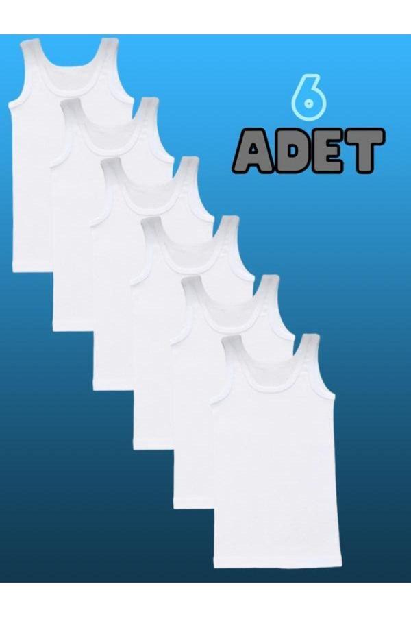 Pi Giyim Erkek Çocuk Penye Atlet 6'Lı Paket - Image 1