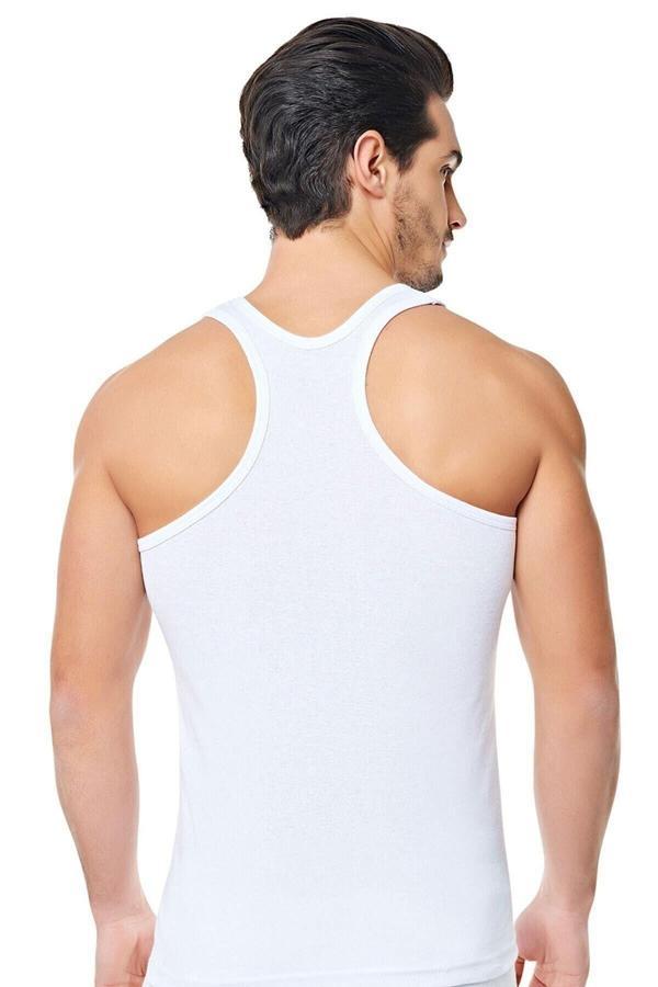 Pi Giyim Beyaz Erkek Spor Atlet 1'Li Paket - Image 1