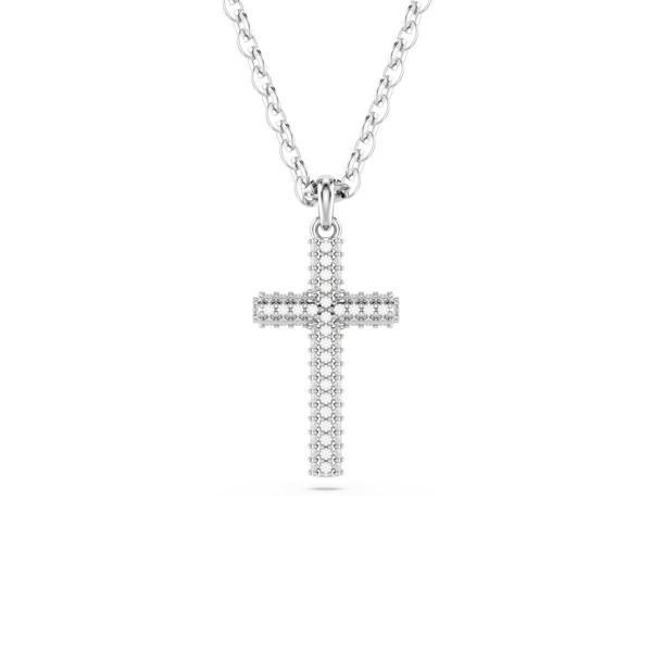 5675577 Swarovski Kolye insigne:Pend Cross_Full Pave Whi/Rhs - Image 1