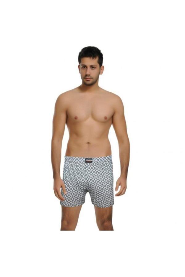 Pi Giyim Ekonomik Erkek Penye Boxer 12'Li Paket -My001 - Image 1