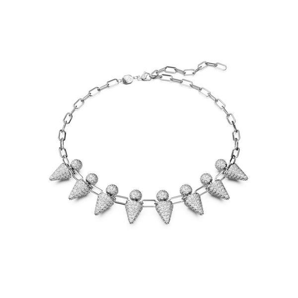 5653636 Swarovski Kolye Luna necklace, moon, White, Rhodium plated - Image 1