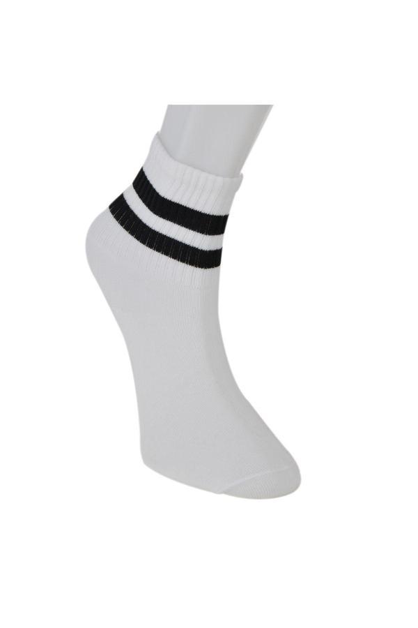 Pi Giyim Premium Bilek Üstü 6'Lı Çizgili Spor Çorap - Image 1