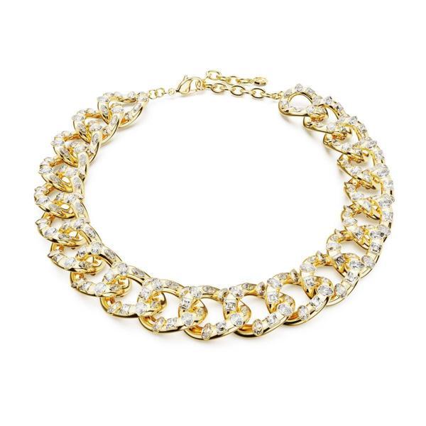 5663257 Swarovski Kolye Dextera necklace, Statement, Mixed cuts, Large,  White, Gold-tone plated - Image 1