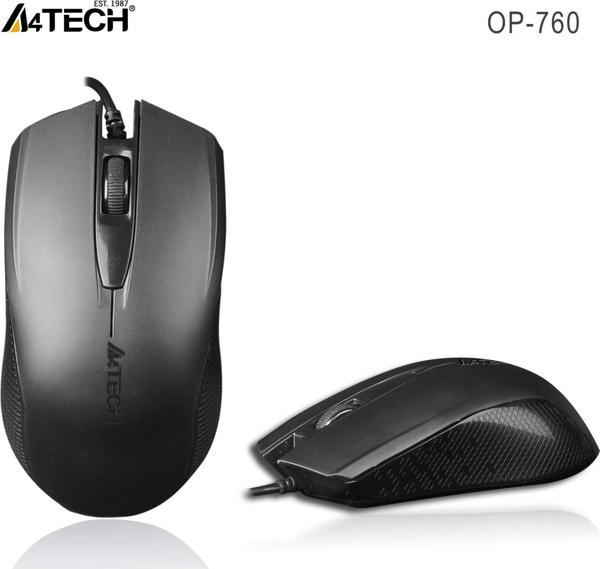 A4 Tech Op-760 Usb Siyah V-Track 1000 Dpı Mouse - Image 1