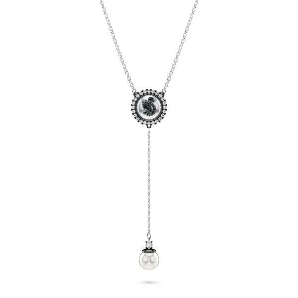5681403 Swarovski Kolye Swan:Necklace Prl Gry/Rhs - Image 1