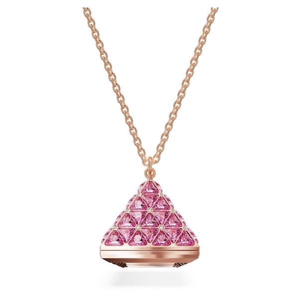 5628296 Swarovski Kolye Saat Pendant Watch, Triangle cut, Pink Rose gold-tone finish - Image 1