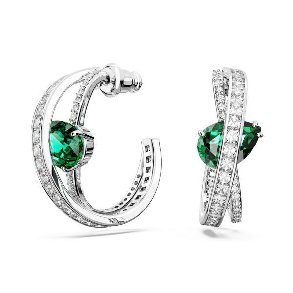 5665334 Swarovski Küpe Hyperbola:Pe Hoop Gre/Rhs - Image 1