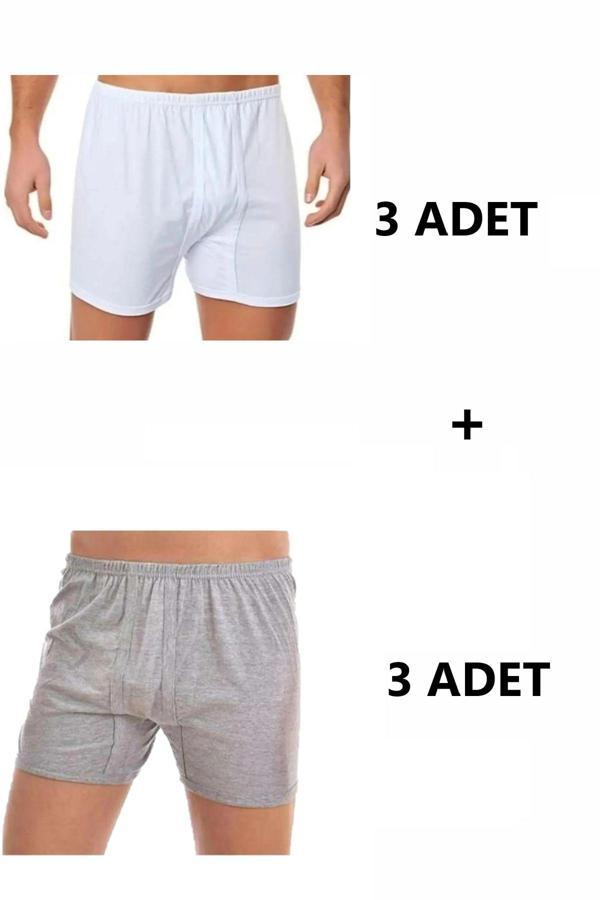 Pi Giyim 6'Lı Erkek Pamuk Paçalı Külot - Image 1