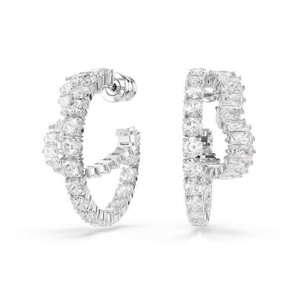 5705748 Swarovski Küpe Matrıx:Pe Heart Hoop Whıte/Rhs - Image 1