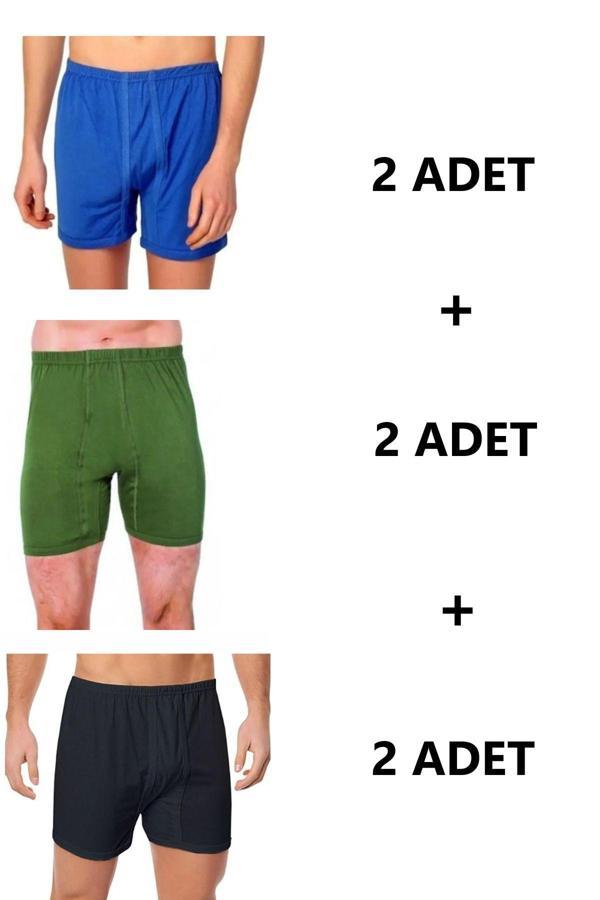 Pi Giyim 6'Lı Erkek Pamuk Paçalı Külot - Image 1