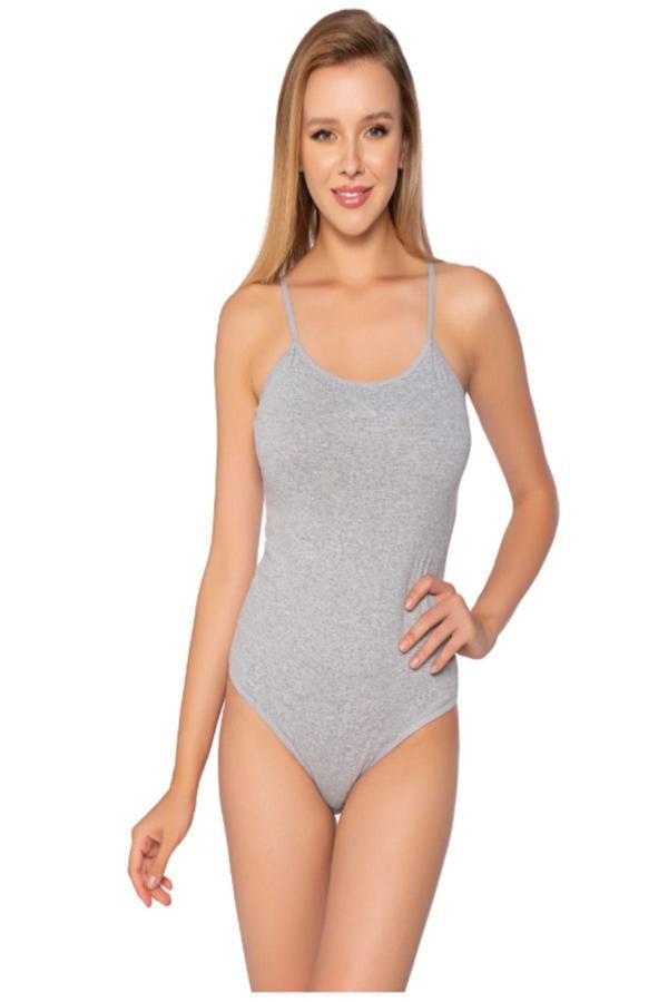 Pi Giyim Kadın 6'Lı Kadın Likralı İp Askılı Body Zıbın - Image 1