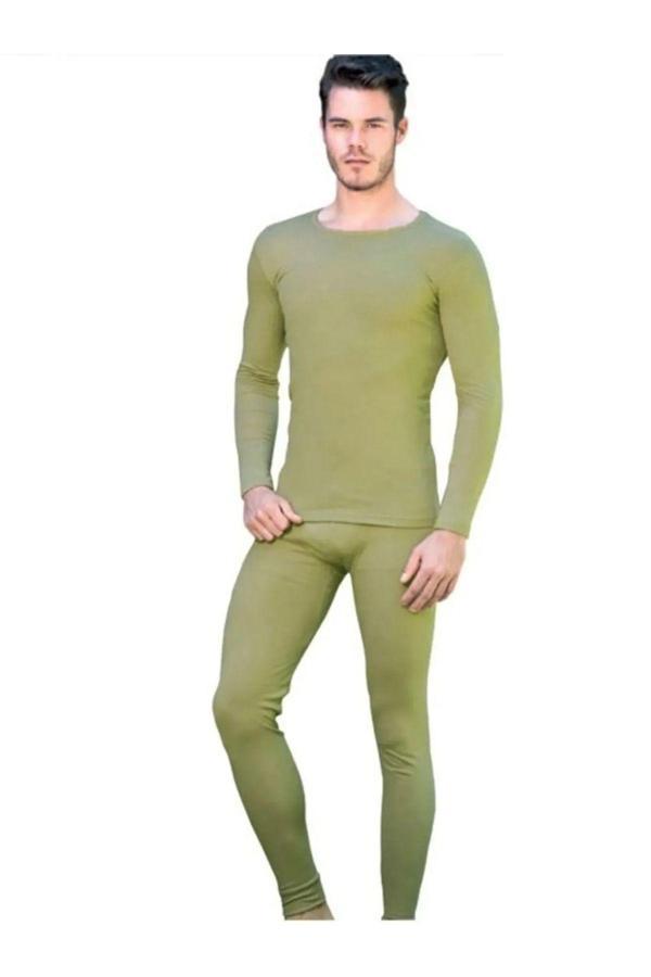 Pi Giyim Erkek Askeri Termal Içlik Alt Üst Takım Askeri Yeşil - Image 1
