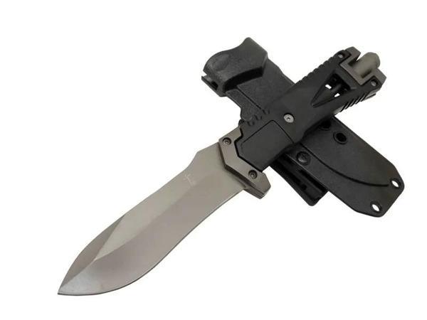Zero Error Tactical 7 40 Siyah Outdoor Bıçak 27cm - Siyah Sap, Magnezyum Çubuklu, Kılıflı - Image 1