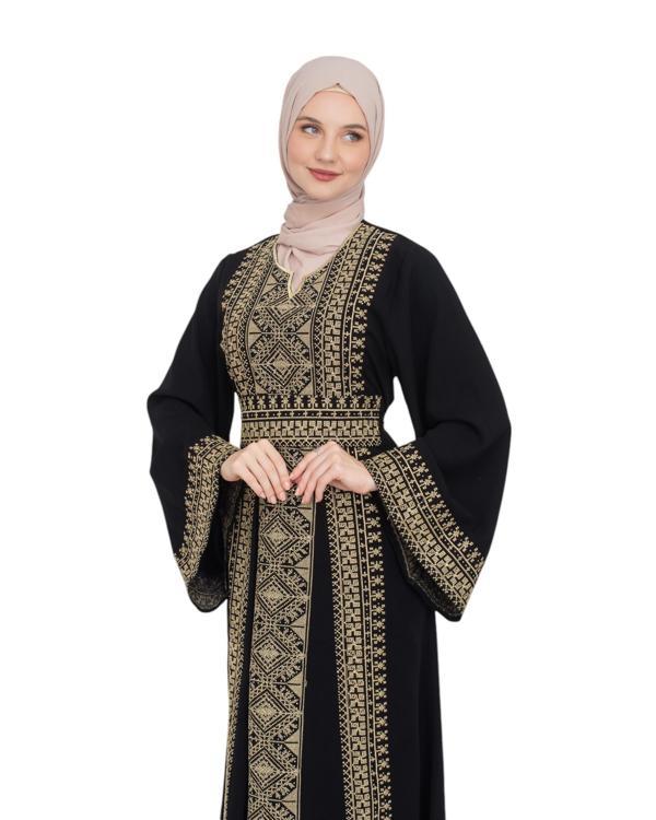 Filistin Geleneksel Filistin Dörtgenli Nakışlı Streesli Kadın Elbise C100041 - Image 1