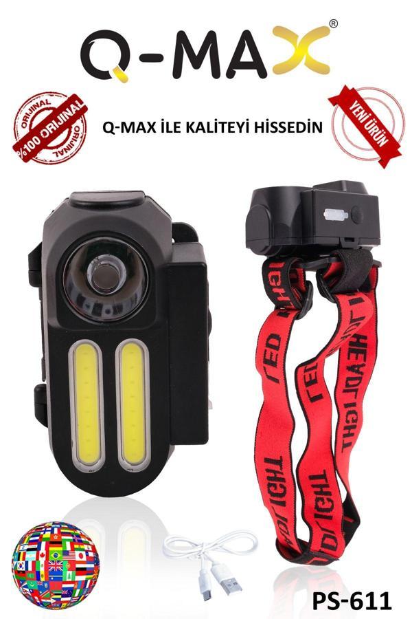 Q-Max Suya Dayanıklı Led Işıklı Taşınabilir Askılık Aparatlı Her Durumda Kullanıma Uygun El Feneri - Image 1