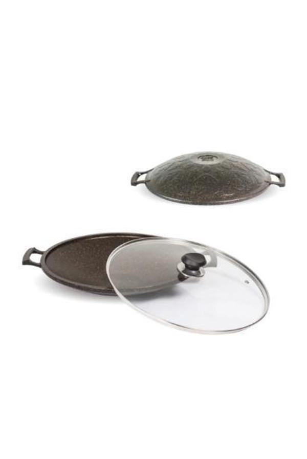 FMS Yörem Döküm Saç Kavurma Tavası 34 cm Siyah - Image 1