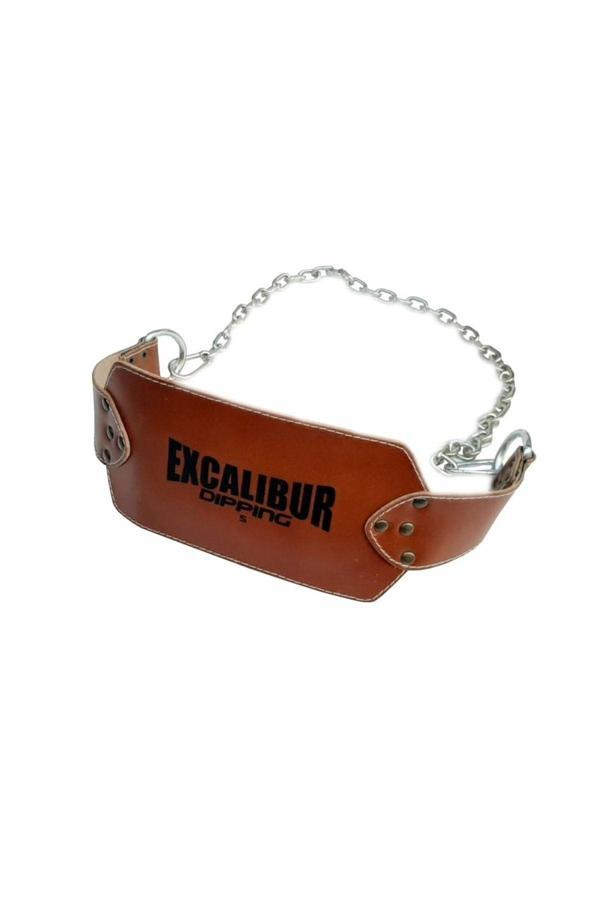 Excalibur Tiger Hakiki Deri Dips Kemeri Fitness Crossfit Ağırlık Kemer Taba L Beden - Image 1