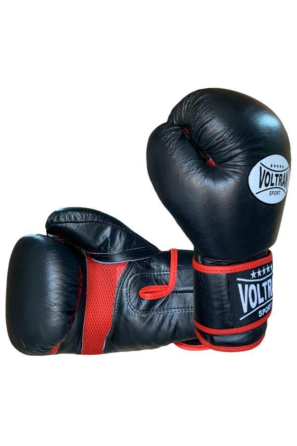 Voltran Classic Hakiki Deri Muay Thai Ve Boks Eldiveni Siyah - Image 1