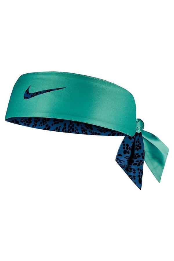 Nike Dri Fit Head Tie Bandana Çift Taraflı Tenisçi Kafa Bandı Yeşil Renk - Image 1