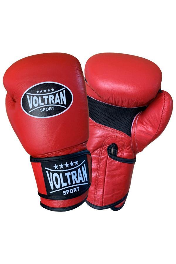 Voltran Classic Hakiki Deri Muay Thai Ve Boks Eldiveni Kırmızı - Image 1
