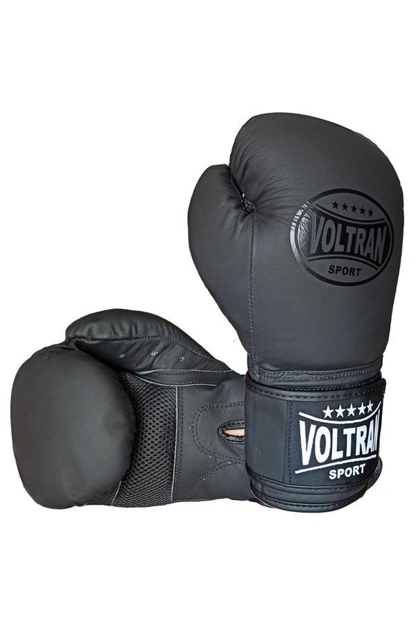 Voltran Vasim Hakiki Deri Muay Thai Ve Boks Eldiveni Siyah 12 oz - Image 1