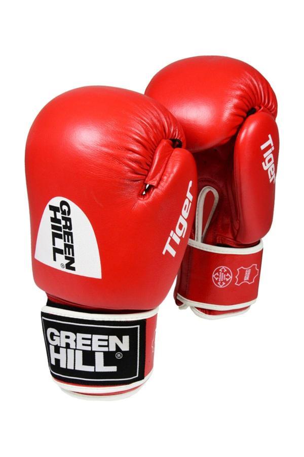 Green Hill Kırmızı Tiger Aiba Onaylı Deri Boks Eldiveni Kırmızı - Bgt-2010 - Image 1