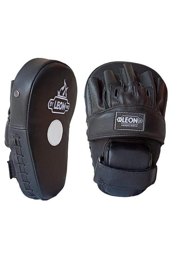 By Leon 1982 Leon Energy Hakiki Deri Kick Boks Ve Muay Thai El Lapası Siyah - Image 1