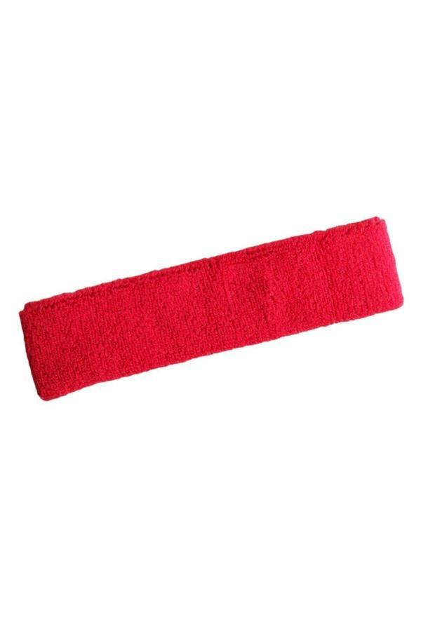 By Leon 1982 Kırmızı Sporcu Havlu Kafa Bandı Alın Ter Bandı Headband - Image 1