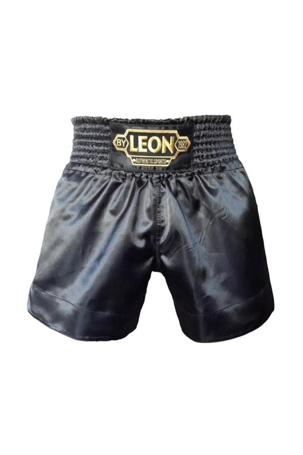 By Leon 1982 Siyah Leon Ground Kick Boks Ve Muay Thai Şortu Siyah - Image 1