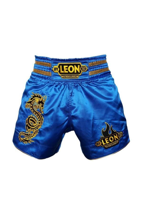 By Leon 1982 Leon Dragon Muay Thai Ve Kick Boks Şortu Mavi - Image 1