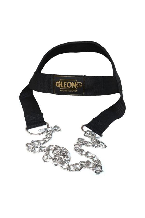 By Leon 1982 Leon Classic Egzersiz Ağırlık Çalışma Fitness Baş Boyun Kayışı Siyah Sarı - Image 1