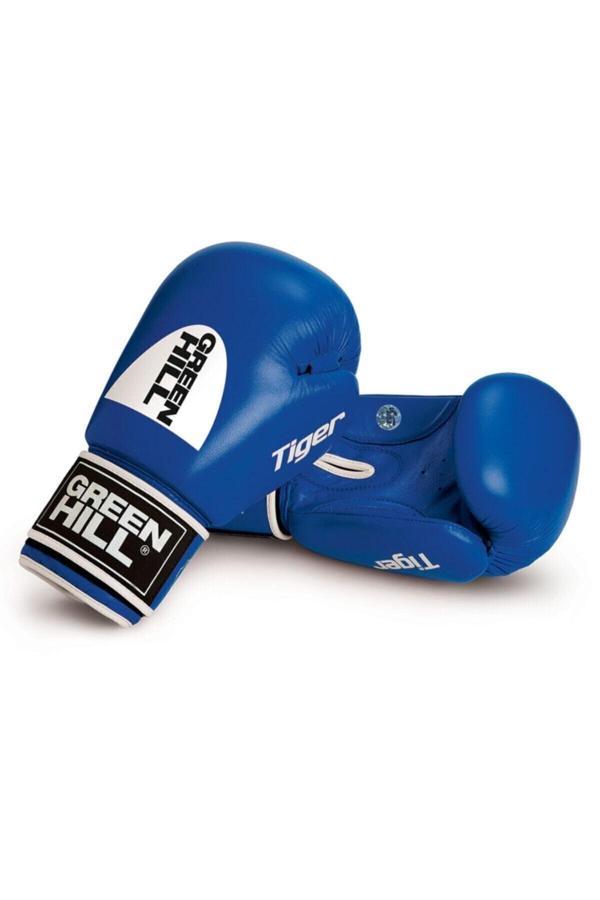 Green Hill Mavi Tiger Aiba Onaylı Deri Boks Eldiveni - Image 1