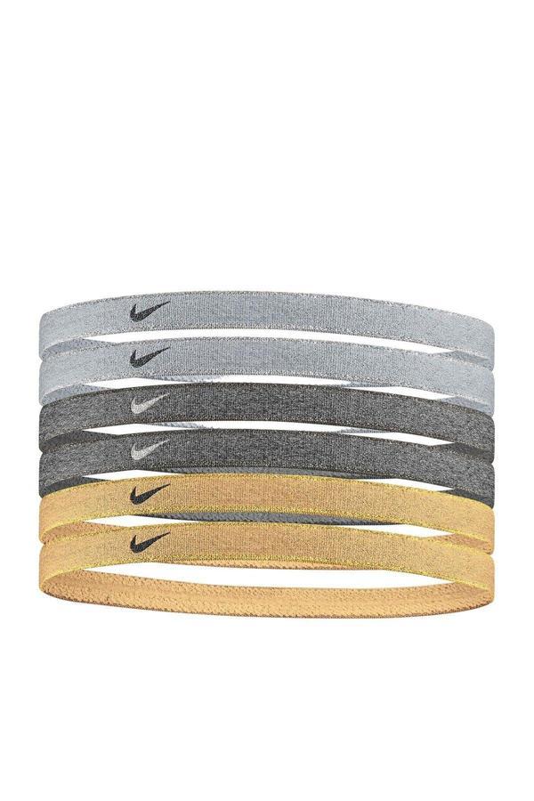 Nike Metallic Swoosh Gri Antrenman Saç Bandı - Image 1