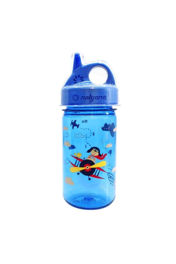 Nalgene 12Oz Grip-N-Gulp Kids Blue Airplane Tritan Suluk Nal2182. - Image 1