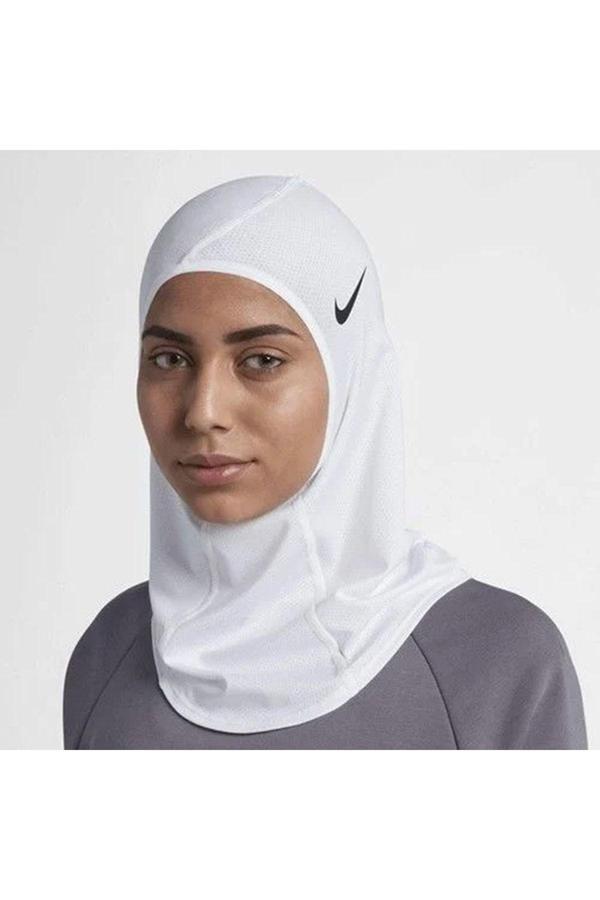 Nike Pro Dri-Fit Hijab Sporcu Başörtüsü Eşarp Beyaz XS-S (N.000.3533.101.XS-S) - Image 1