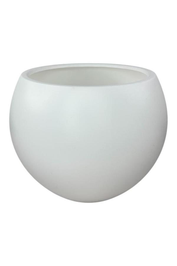 Küre Yuvarlak Top Vazo Dekoratif Saksı BEYAZ 38*30cm - Image 1