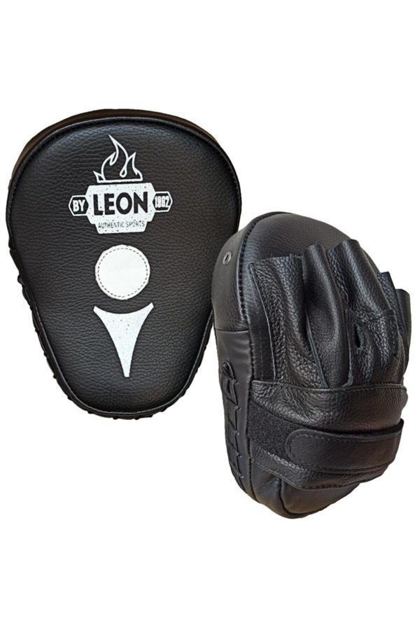 By Leon 1982 Leon Ultimate Hakiki Deri Boks Ve Kick Boks El Lapası Ellik Siyah - Image 1